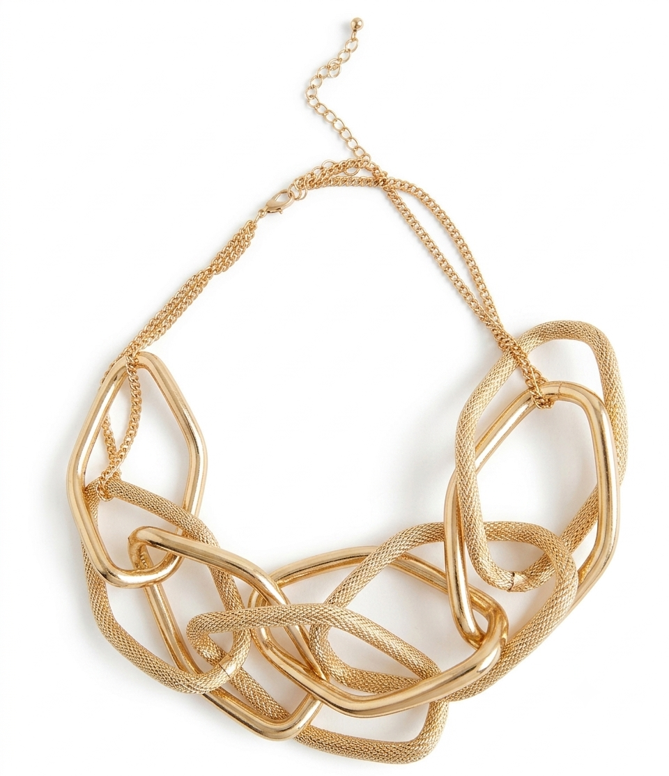 Golden Harmony Statement Necklace