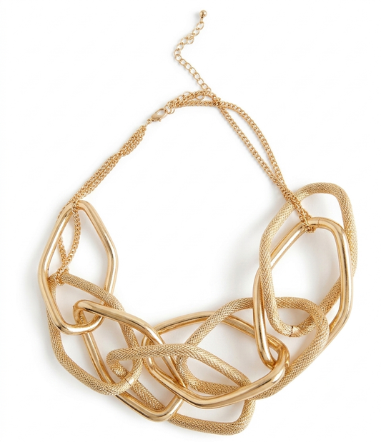 Golden Harmony Statement Necklace