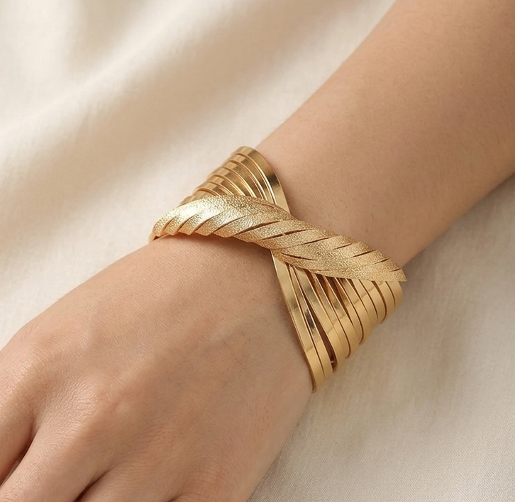 Feather Twist Open Cuff