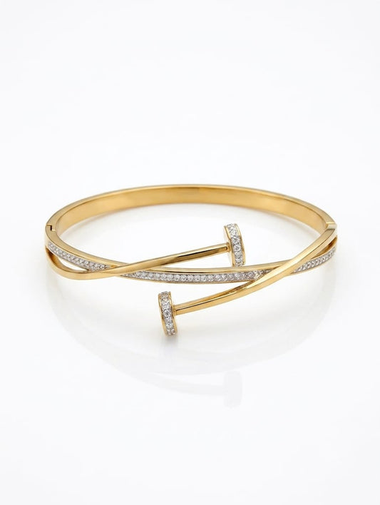 Radiant Cross Pavé Cuff Bracelet