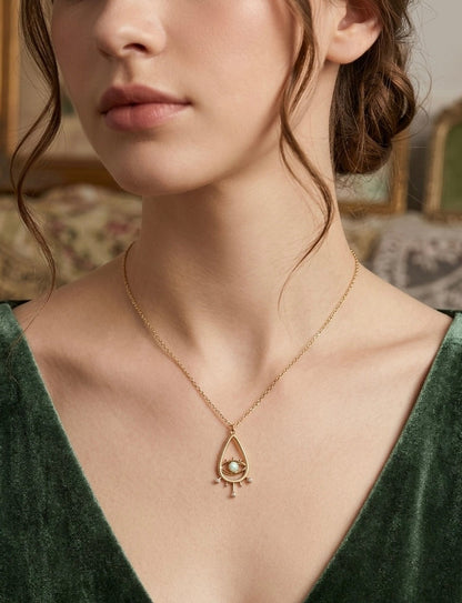 Mystic Eye Teardrop Necklace