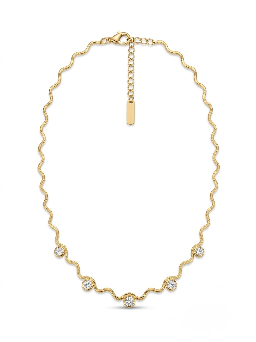 Aurora Wave Crystal Necklace