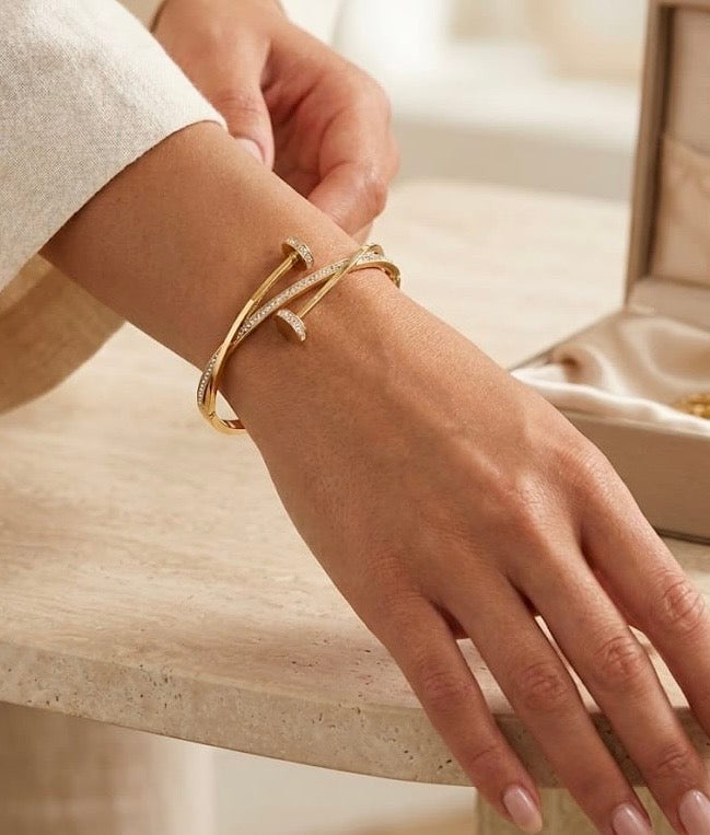 Radiant Cross Pavé Cuff Bracelet