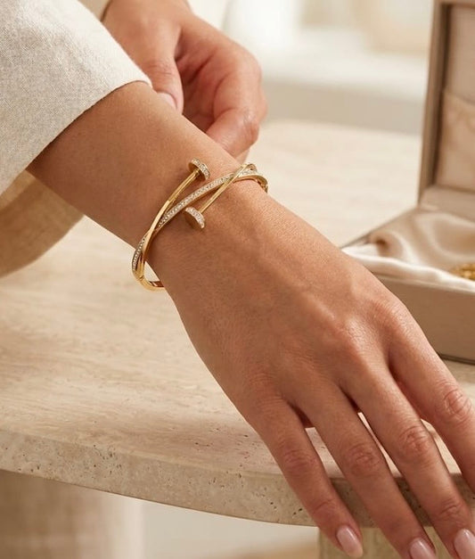 Radiant Cross Pavé Cuff Bracelet